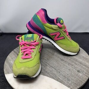 Women New Balance 515 Series Athletic Shoes Sneakers Pink Purple Lime Sz 6 - Y2K